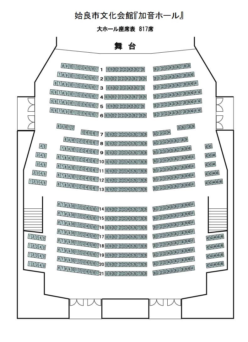 座席図（８１７席）
