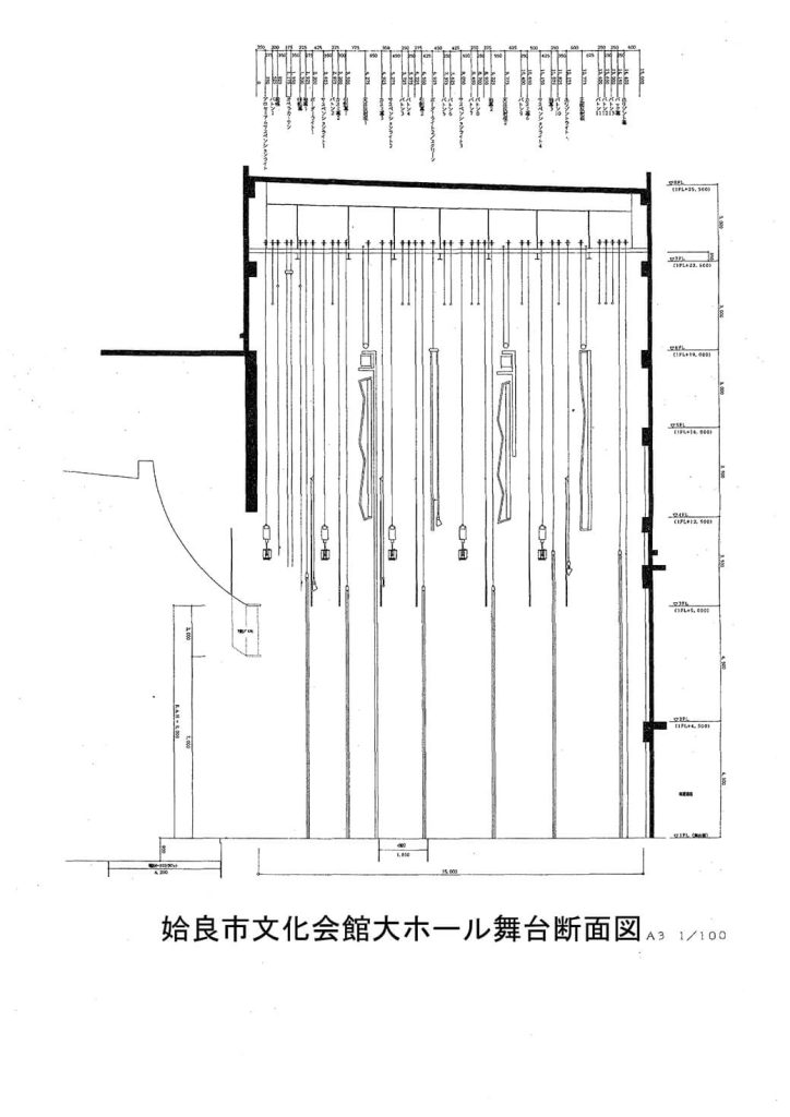 大ホール断面図